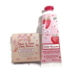 L'OCCITANE Limited Edition Cherry in love Hand Cream & perfumed Soap NEW